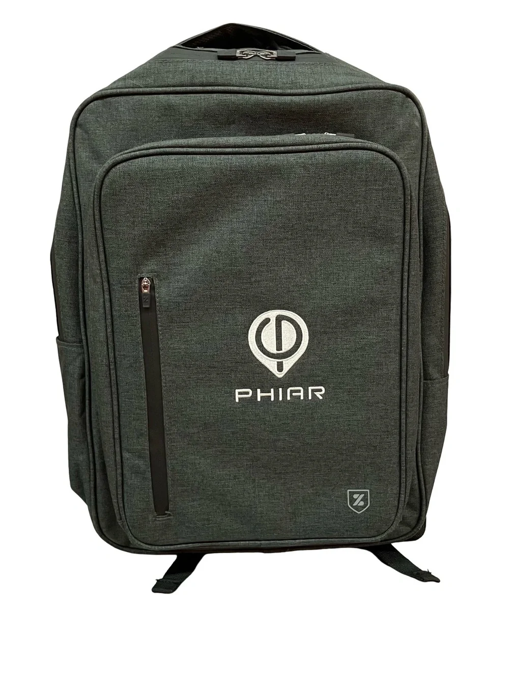 Zusa Backpack Heather Gray Laptop Messenger Branded New Embroidered Logo Phiar